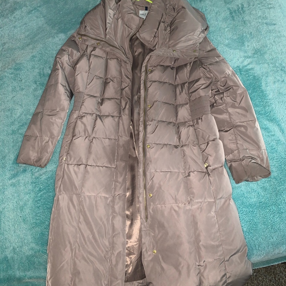 COLE HAAN QUILTED WINTER JACKET (TAN)